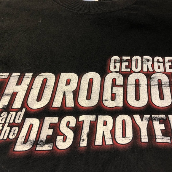 Vintage George Thorogood & The Destroyers double sided Tee T-Shirt cotton Large - Picture 8 of 8
